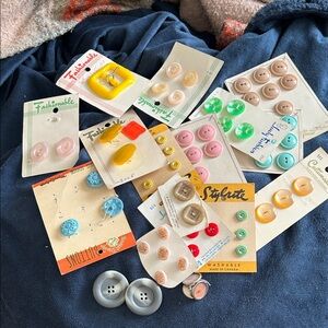 Stylish Button Collection - lot of 12 +Assorted Colors